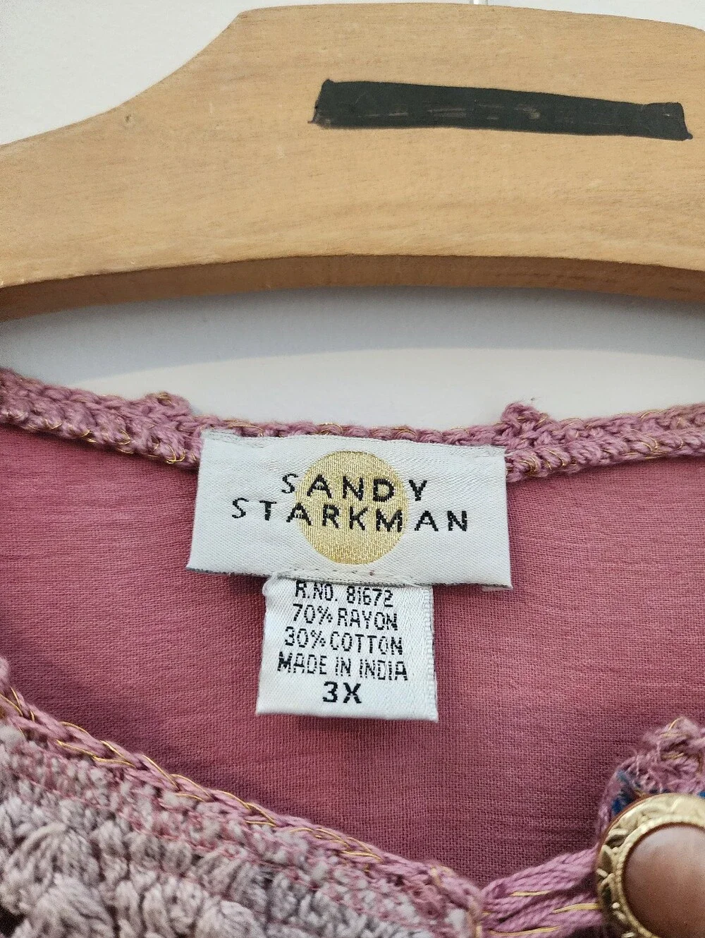 Vtg Y2K Sandy Starkman Patchwork Multi Texture Art To Wear Boho Jacket 3X